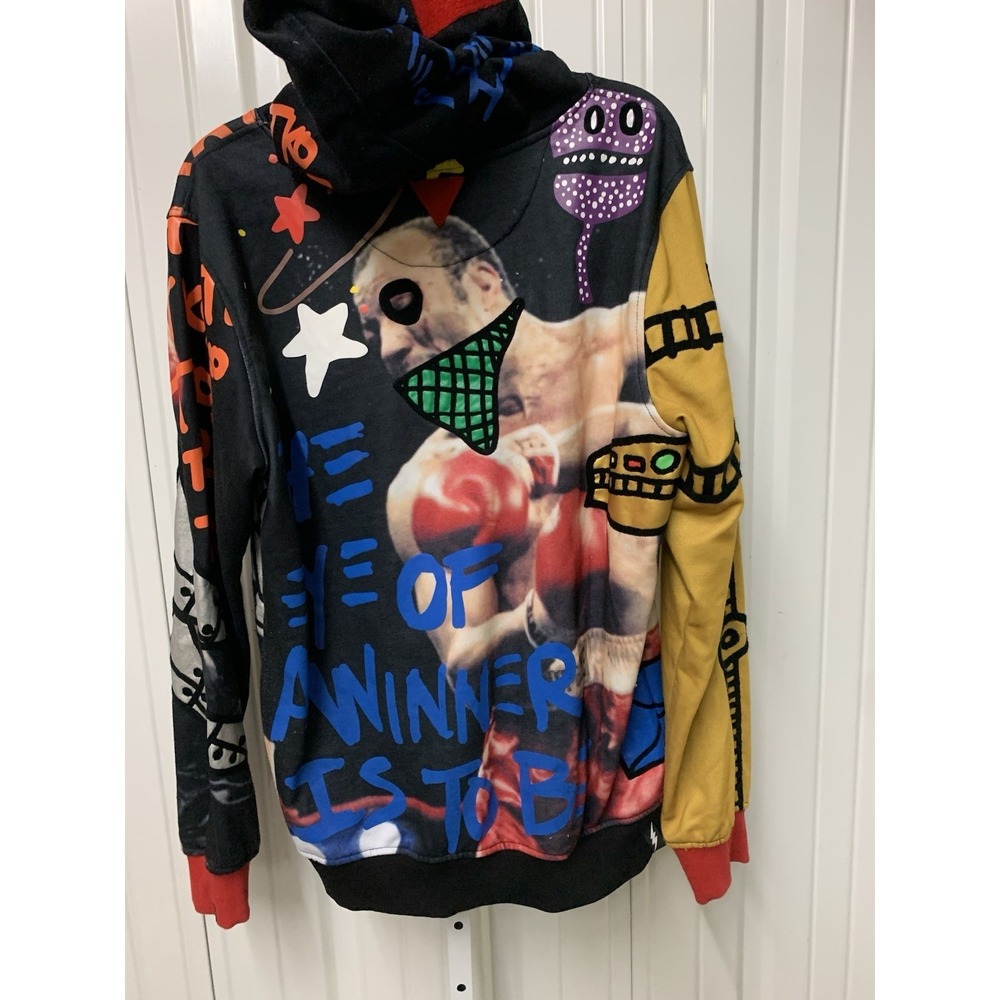 Bass by ron bass men's colourful black&red hoodie jacket XXL - Picture 5 of 16